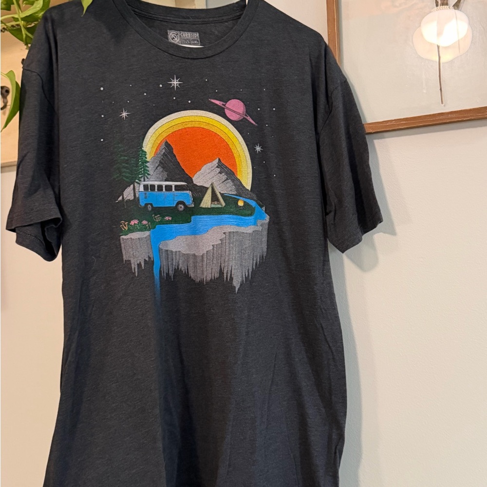 Graphic Tee with Nature Scene